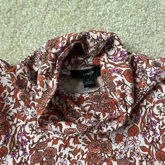 J. Crew Women’s Liberty of London Pink Turtleneck Top Size Small NWT - Picture 2 of 6
